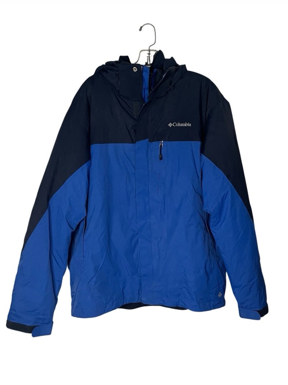 COLUMBIA Interchange Blue Jacket Omni Heat 3 in 1 Mens Size XL
